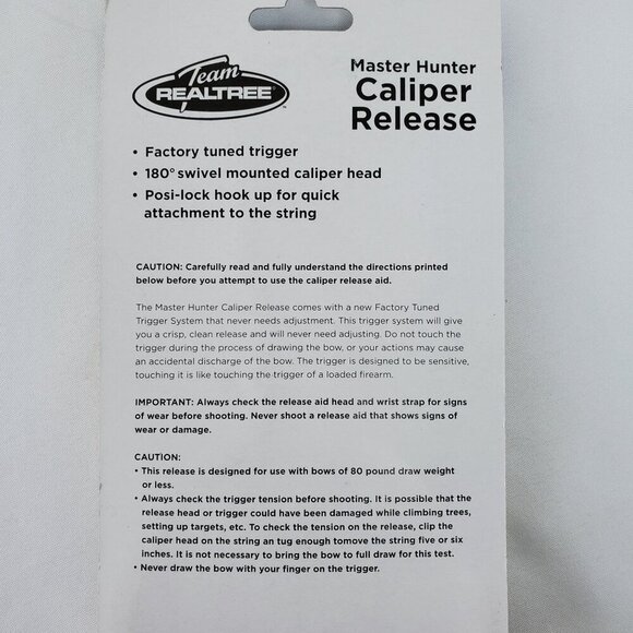 Team Realtree Master Hunter Caliper Release Adult Size Factory Tuned Trigger - Picture 3 of 4